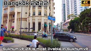 Sukhumvit soi 24 - Best area to stay in Bangkok Sukhumvit [ Virtual tour/ 4k walk ]