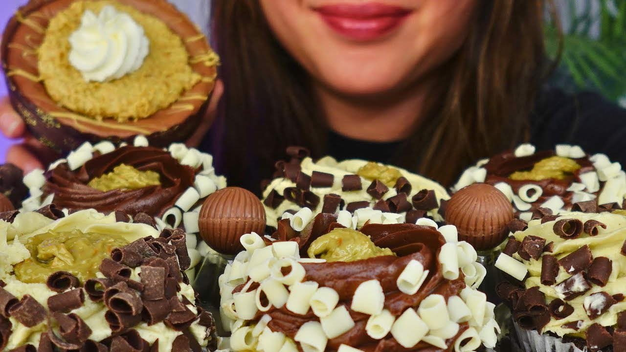 ASMR | TRYING VIRAL SAM CLUB DUBAI CUPCAKES + CRUMBL DUBAI CHEESECAKE | Eating sounds No talking