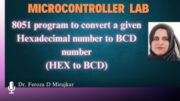 8051 program to convert Hexadecimal number to BCD number