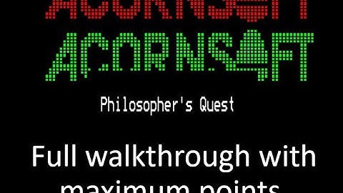 BBC Microcomputer - Philosophers Quest - Full walkthrough with maximum 250 points.
