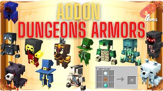 ADDON DUNGEONS ARMORS para Minecraft Pe / Bedrock | BETA 4.0