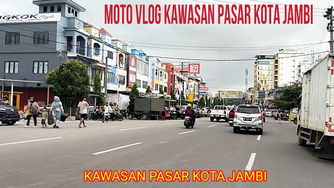 Moto vlog jalanan kawasan pasar kota Jambi Sumatera #jalanjalan #jalan #jambi