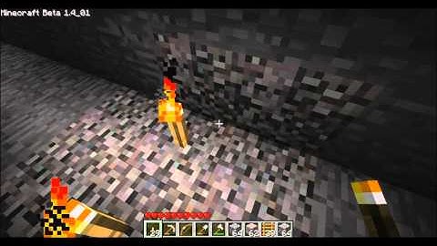 Minecraft tutorial: How to build a dark room, lava blade, and item collector. part 1