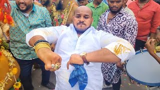 Chandu Pailwan Anna Awesome Dance In Chatal Band At Golconda Bonalu