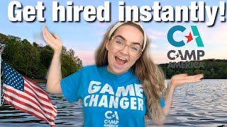 HOW TO GET HIRED FOR CAMP AMERICA 2022 | Application tips, Interview Questions & Recruitment Fair! screenshot 1