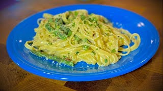Fettuccine Carbonara with Asparagus Recipe Cooking with Styles