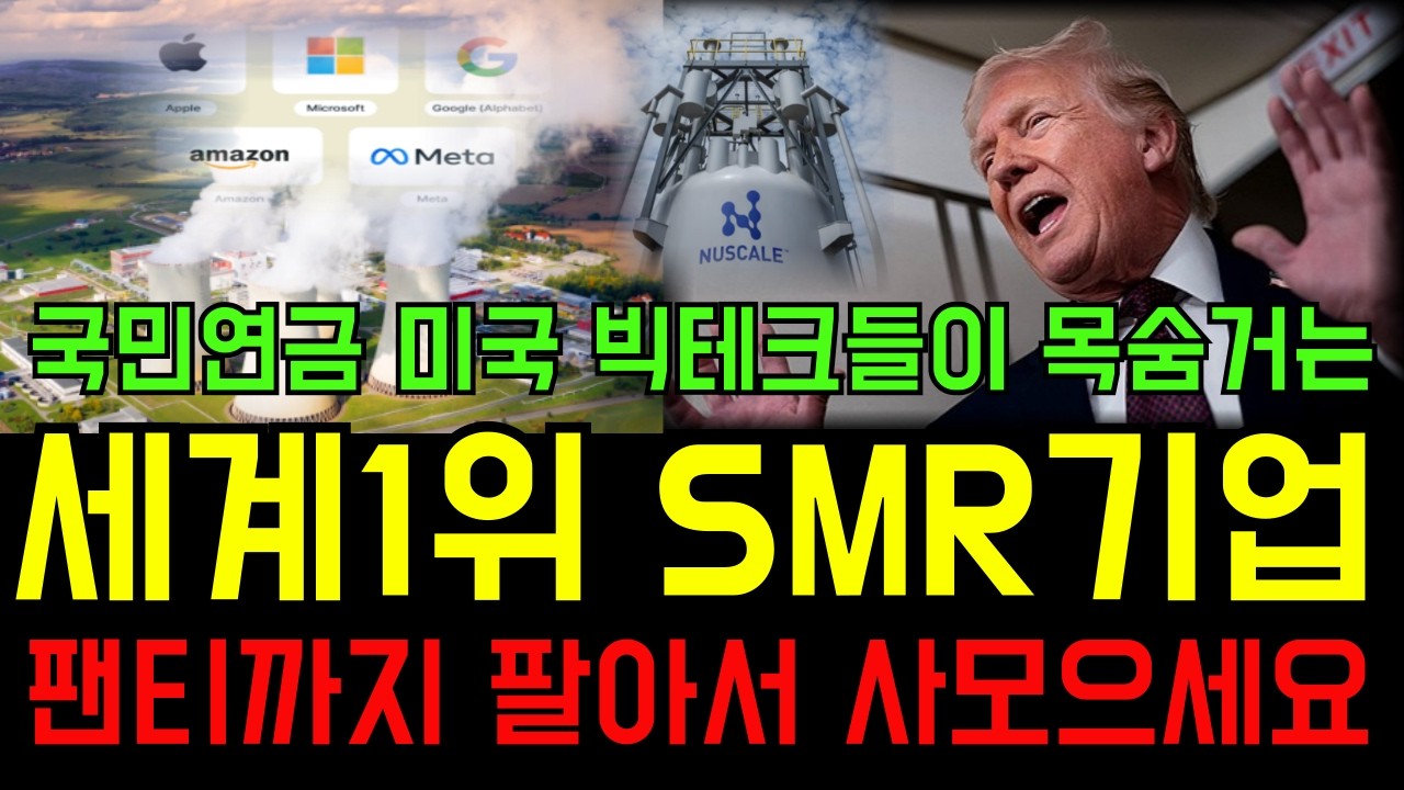 [주식] 삼성 구글 빅테크가 목숨거는 이기업 SMR 전세계1위 긴급속보 드디어 터졌습니다