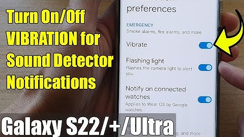 Galaxy S22/S22+/Ultra: How to Turn On/Off VIBRATION for Sound Detector Notifications