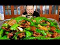 1斤螺丝椒，阿强做“辣椒炒肉”，满满一盆下饭吃香辣过瘾｜Mukbang【cram阿强】