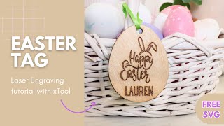 Laser Engraved wood custom gift tags for Easter