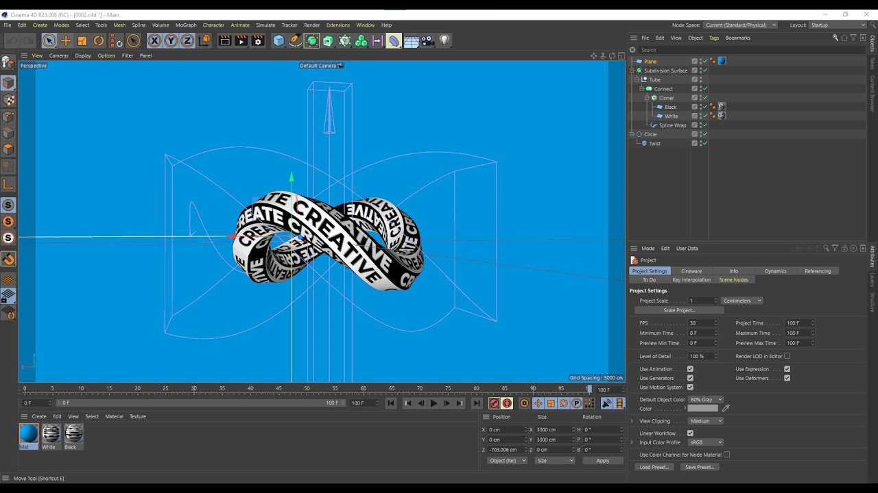 C4D Animated Loop Poster - YouTube