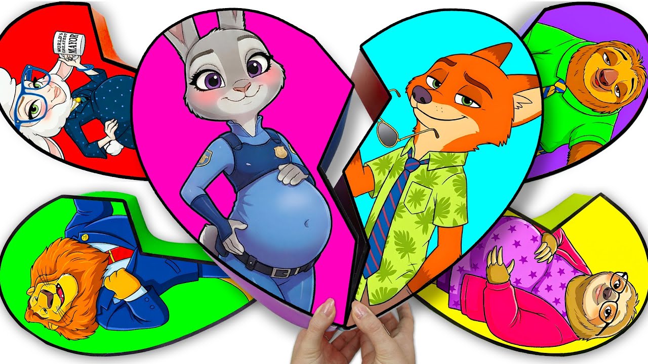 💖Paper DIY💖 What’s Inside the ZOOTOPIA 2 Heart Box? Nick & Judy Blind Unboxing