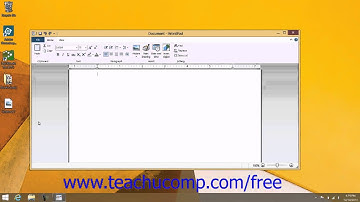 Windows 8.1 Tutorial Starting WordPad and Creating a New Document Microsoft Training Lesson 7.1