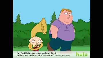 Stewie got a job following Fat people with a tuba