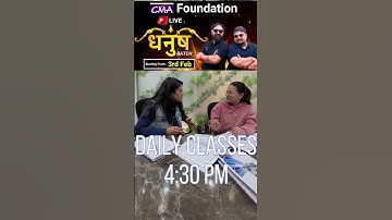 Dhanush Batch Is Launching Today !!! #cmafoundation #Law #maths