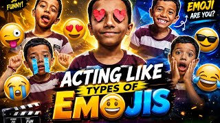 Acting like types of emojis 😝😎 #emojis #challenge #acting