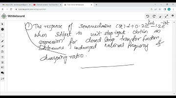 undamped natural frequency and damping ratio problem||RAT 307 || ECT 307 control systems||problem