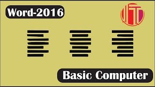 Basic Computer Knowledge ( Microsoft Word 2016 Tutorial 'Alignment') Part-9