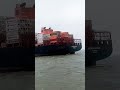 Fully Loaded Giant Container Ship Departure from Mundra Port | Tugboat Operation in Action ⚓#shorts