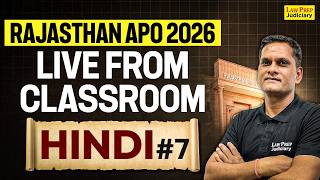 Rajasthan APO 2026 | Hindi | Part 7 | Live From Classroom | Raj APO Preparation 2026