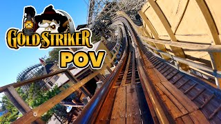 Gold Striker Front Row POV California's Great America | AMAZING Wooden Coaster from GCI!