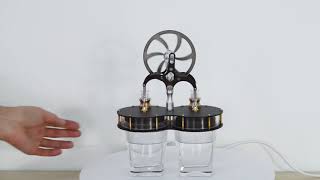 Double Cylinder Low Temperature Difference Stirling Engine Model - stirlingkit