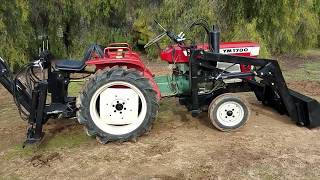 Yanmar YM1700 with Backhoe used compact tractor for sale by Toughtractors.com