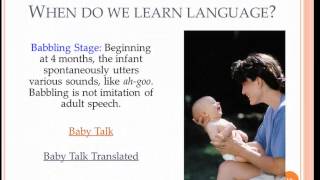 AP Psych Unit 8 Language Development
