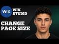 How to Change Page Size in Wix Studio (2026 Step-by-Step )