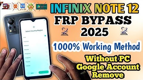 How to Infinix Mobile FRP BYPASS 2025| Infinix Note 12 Google Account Remove| 💯 Easy Working Method
