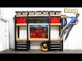 Simple DIY Garage Storage Shelves w/ Workbench | FREE PLANS