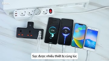 Ổ Cắm Điện Mở Rộng Đa Năng Có Cổng USB Thông Minh Hoco AC12A Chính Hãng