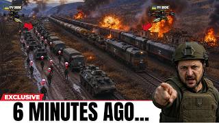 Russian Fuel Convoy Heads to Secret Rail Hub - 5 Minutes Later, Everything Burns!
