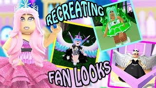 RECREATING FAN OUTFITS in Royale High w/ Ashleyosity! Roblox