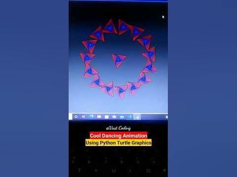 Dancing Animation using Python Turtle Graphics #shorts #satisfying # ...