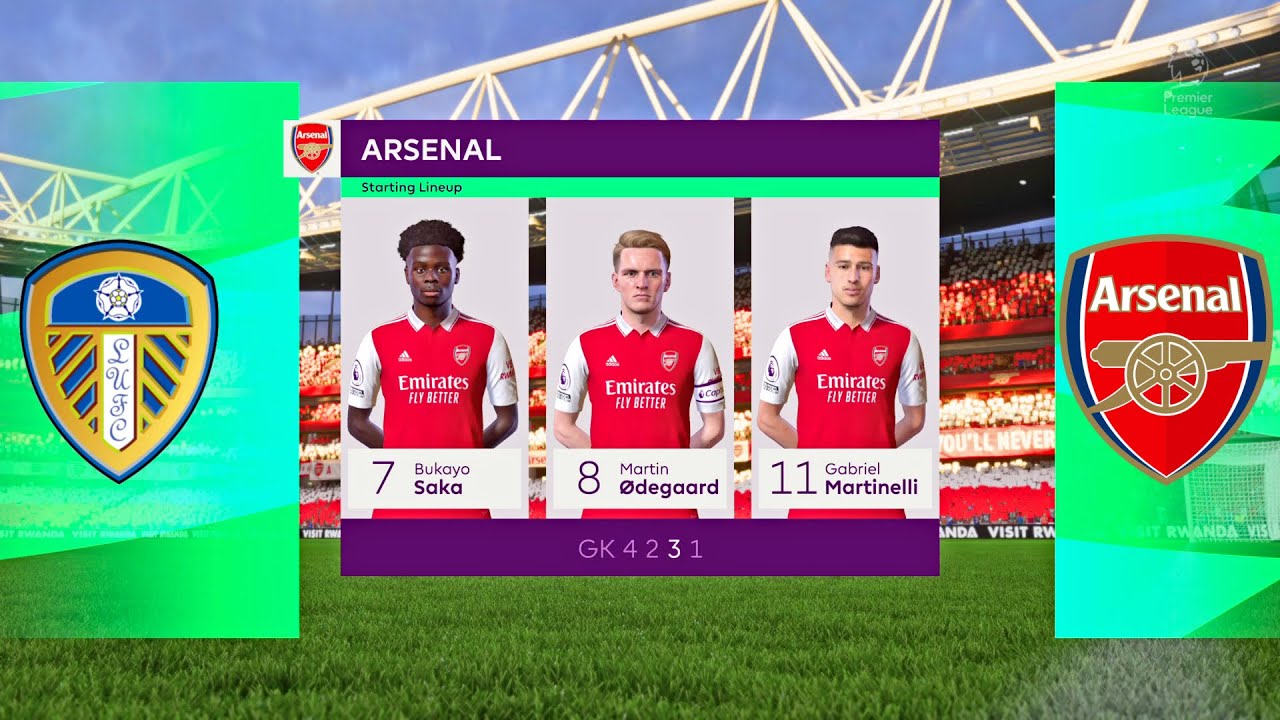 FIFA 23 Leeds United vs Arsenal Match Premier League Season PS5 Gameplay YouTube