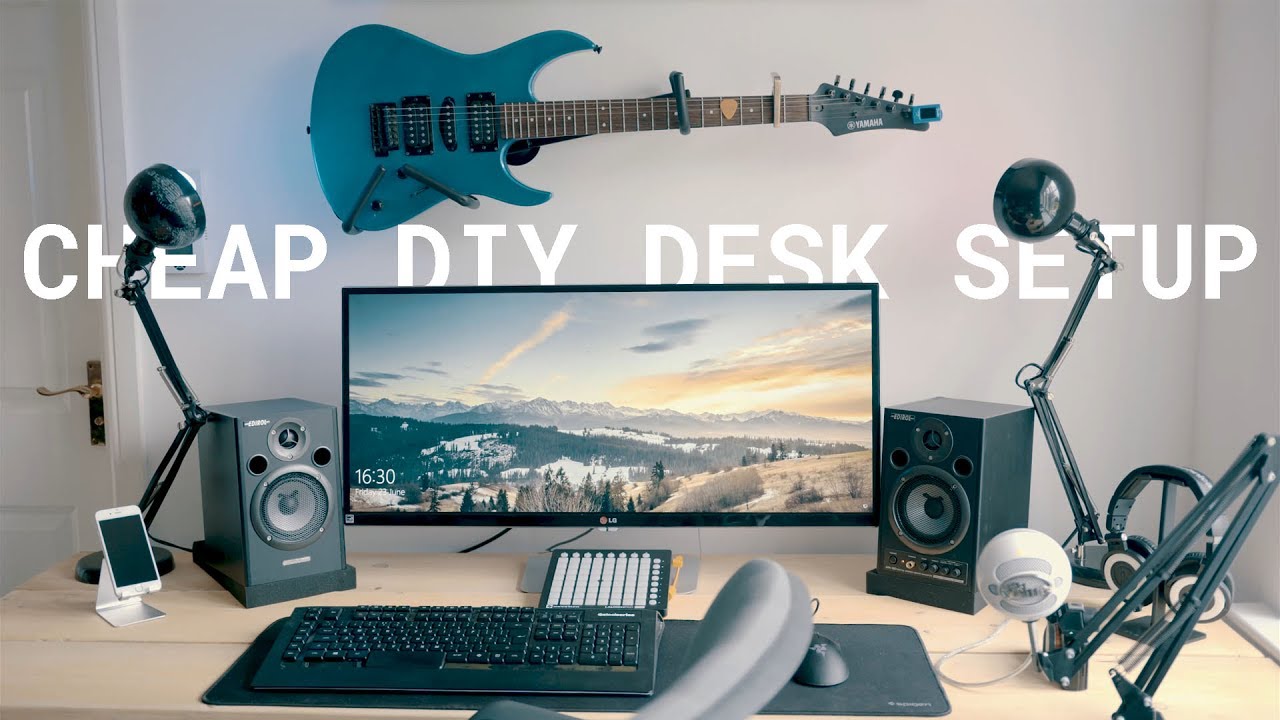 How To Build A Cheap Scaffold Desk Setup 2017 4k Youtube