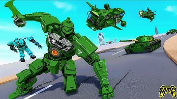 Army Car Robot Jet Transform War Part 2 - Android Gameplay #ybgames 