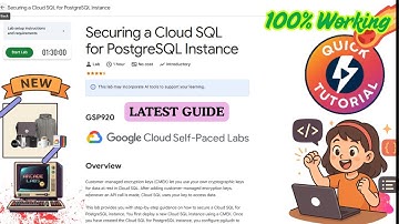 Securing a Cloud SQL for PostgreSQL Instance With Explanation Steps #GSP920 #qwiklabs #arcade
