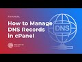 How to Manage DNS Records in cPanel