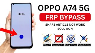 Oppo A74 5G FRP Bypass | Oppo CPH2263 FRP Android 14 Share Article Not Working Solution 2025 | A2GSM