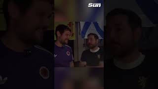 Scotland fans Martin Compston and Gordon Smart 'drink it in' in Boston