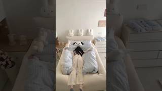 Making a cozy dog bed in home☺️ #aestheticroomdecor #dogbed #comfybed #tutorial #cosyroom