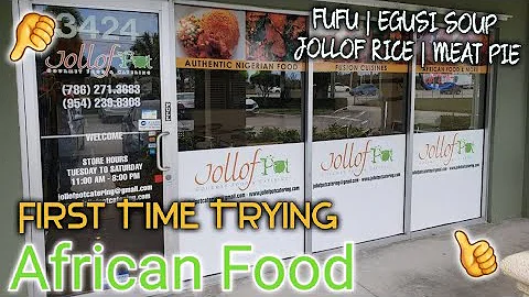 😱 Trying AFRICAN Food FOR THE FIRST TIME 🤔 FUFU| EGUSI SOUP| JOLLOF RICE| Is NIGERIAN FOOD Good?