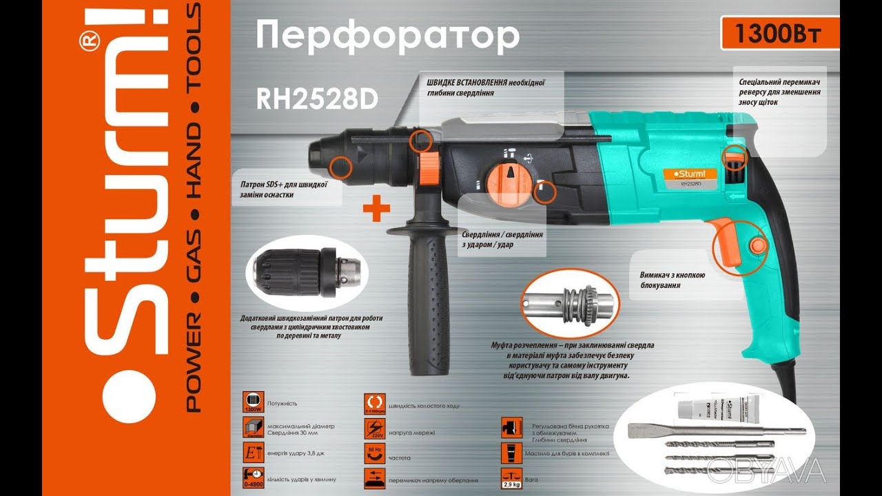 Перфоратор Sturm RH2528D подделка перфоратора Bosch, Перфоратор Sturm ...