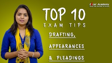 CS Professional, Drafting Appearances and Pleadings- Top 10 tips
