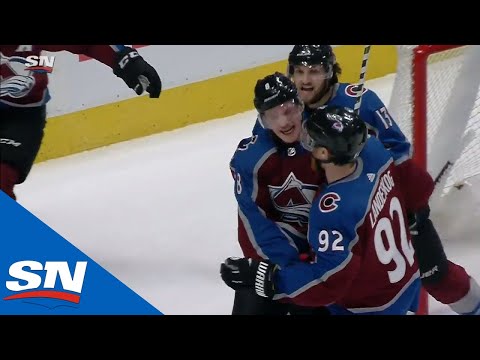 Nathan MacKinnon Sets Up Cale Makar For First NHL Goal In Debut