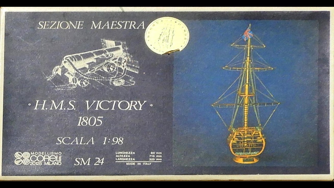 Corel 1:98 SM24 HMS Victory 1805 cut away section 木製帆船模型 HMS