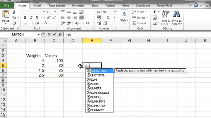 How To calculate Weighted Averages in Excel