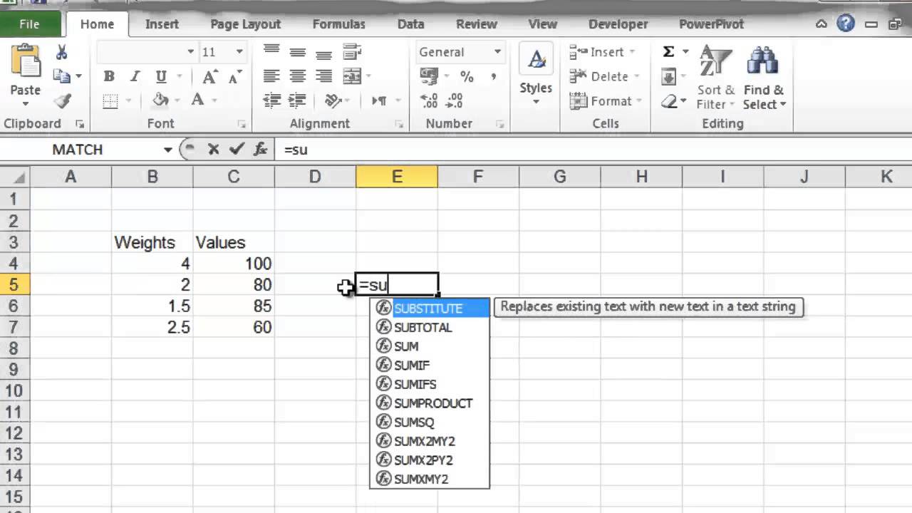 How To calculate Weighted Averages in Excel YouTube